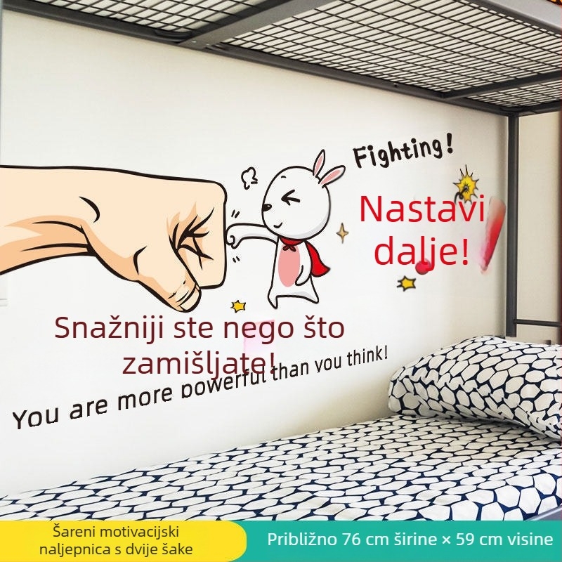 Motivacijski zidni natpisi za učenje i samoljepljiva tapeta za studentsku sobu