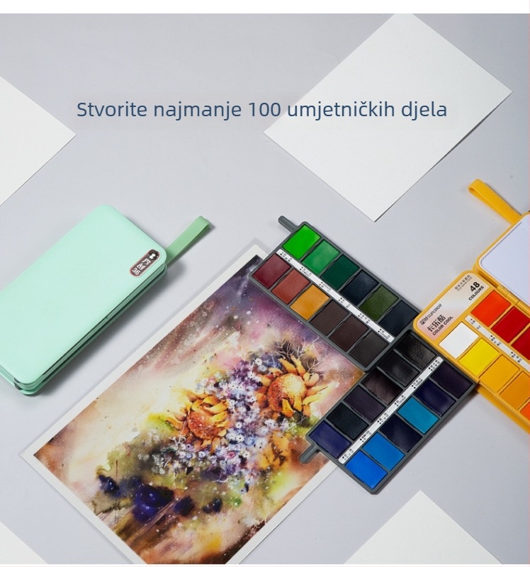 Xiupu set čvrstih akvarela za početnike – 36, 48 ili 60 boja