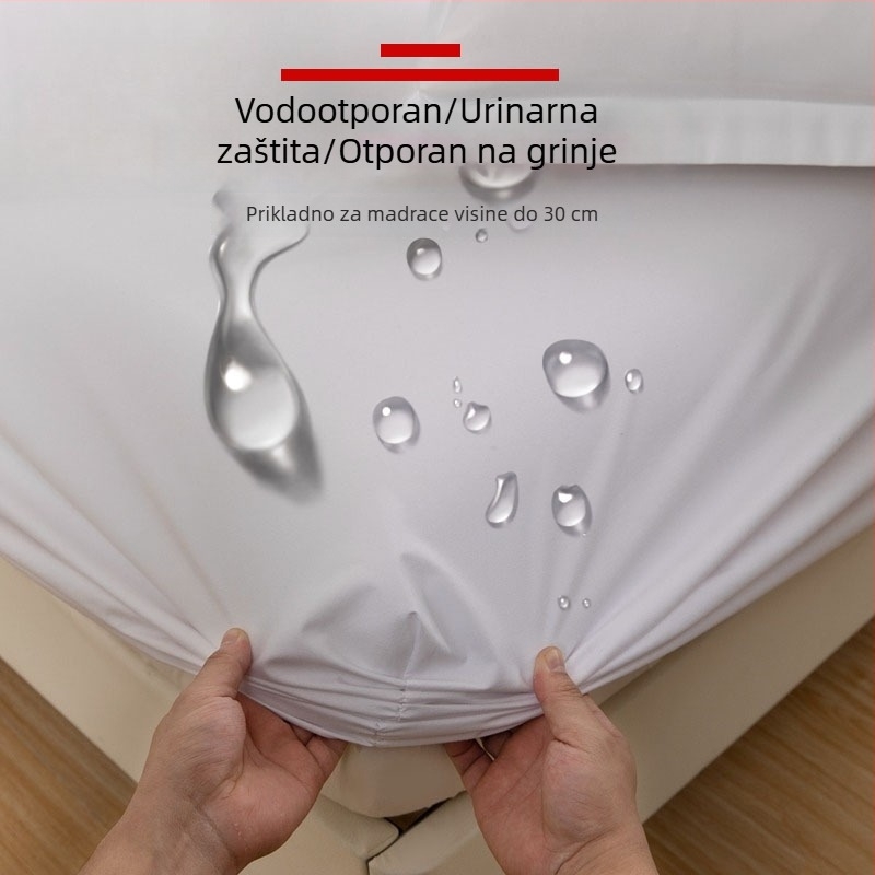 Jednobojna navlaka za madrac s gumicom, vodootporna zaštita madraca, barijera protiv urina i prašine, izrađena po narudžbi