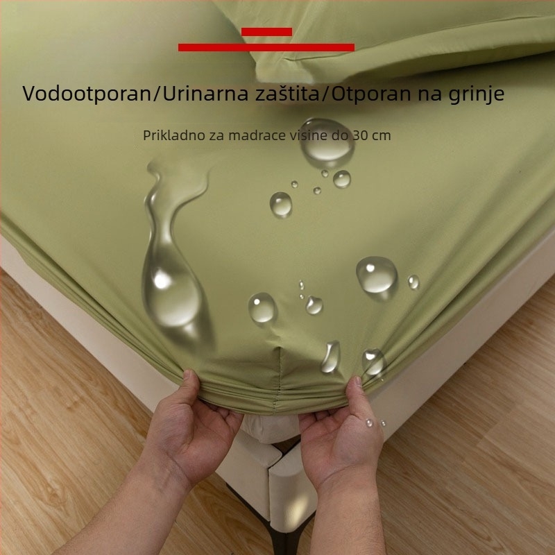 Jednobojna navlaka za madrac s gumicom, vodootporna zaštita madraca, barijera protiv urina i prašine, izrađena po narudžbi
