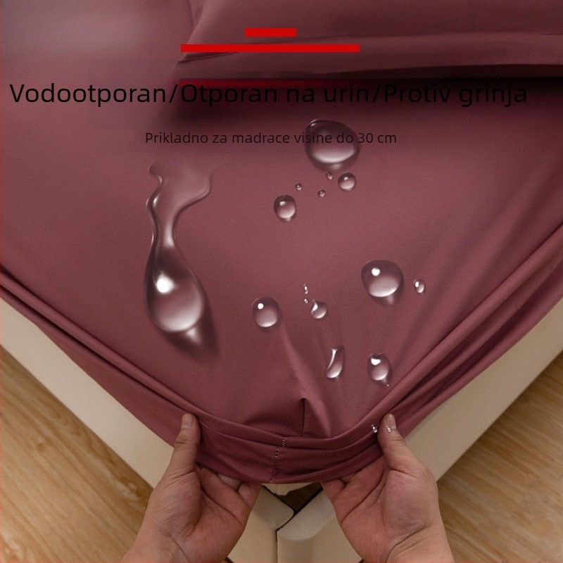 Jednobojna navlaka za madrac s gumicom, vodootporna zaštita madraca, barijera protiv urina i prašine, izrađena po narudžbi