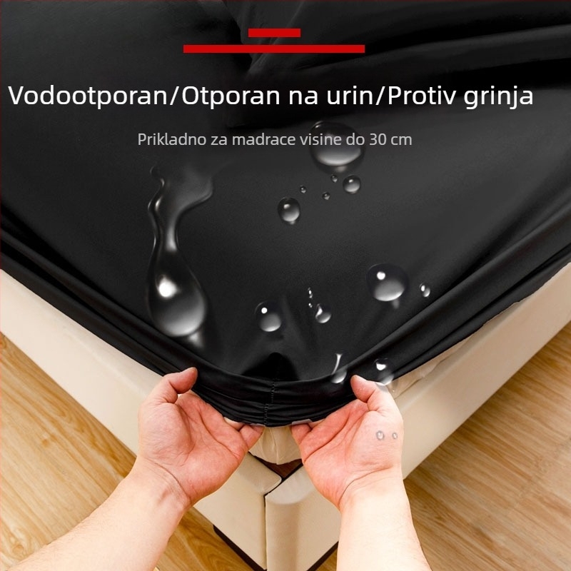 Jednobojna navlaka za madrac s gumicom, vodootporna zaštita madraca, barijera protiv urina i prašine, izrađena po narudžbi