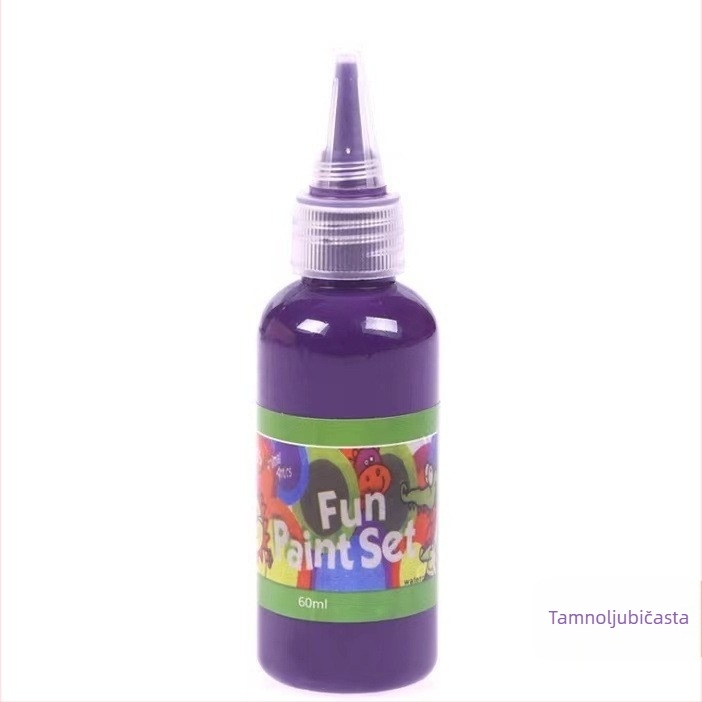 60 ml dječji set akvarelnih boja za prstno slikanje, 12 boja