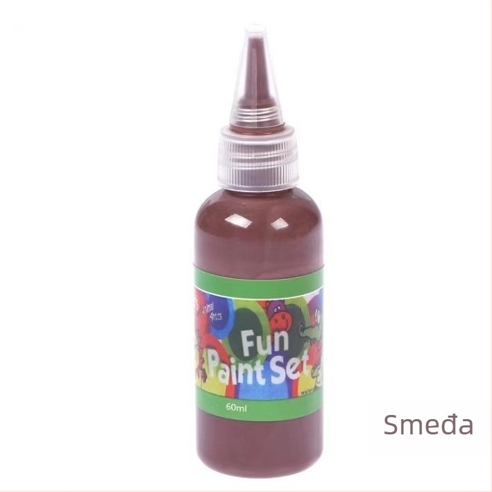 60 ml dječji set akvarelnih boja za prstno slikanje, 12 boja
