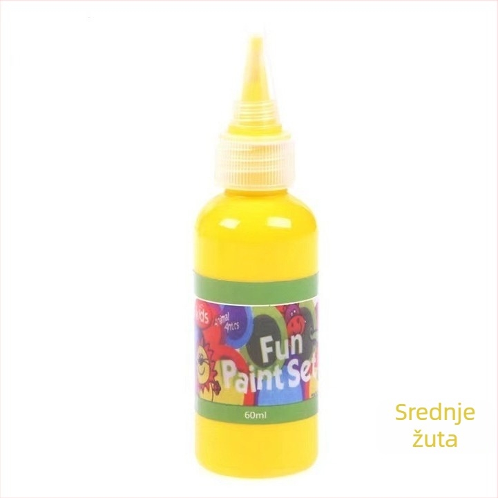 60 ml dječji set akvarelnih boja za prstno slikanje, 12 boja