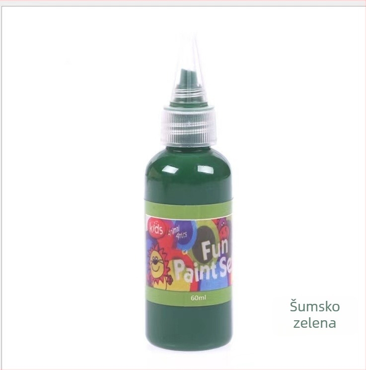 60 ml dječji set akvarelnih boja za prstno slikanje, 12 boja