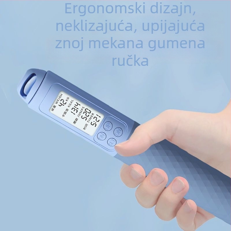 Chensheng bežični skakač s glasovnim brojčanjem, punjiv, 3 m PVC čelično uže za odrasle – mjerač vremena i brojilo