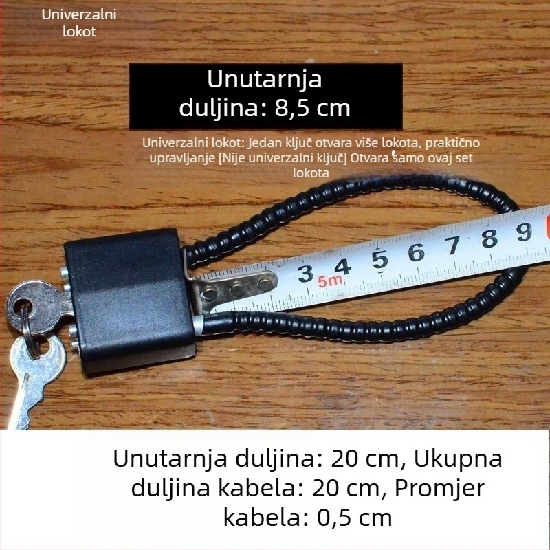Brava od čeličnog užeta za ormariće i arhive