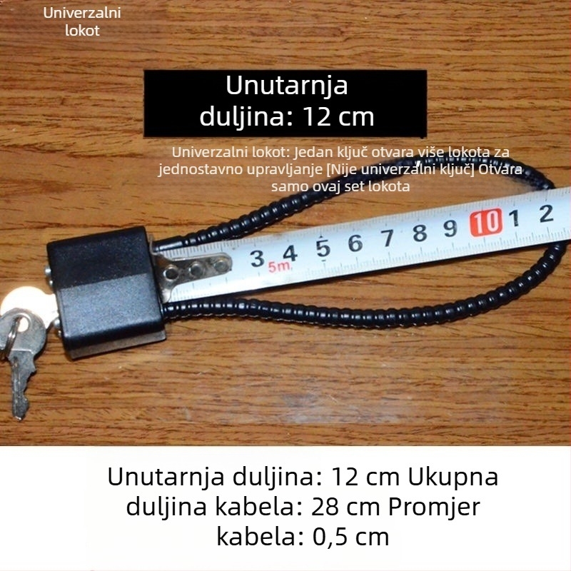 Brava od čeličnog užeta za ormariće i arhive