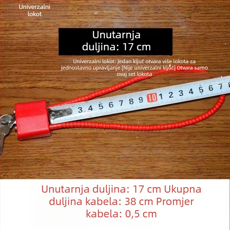 Brava od čeličnog užeta za ormariće i arhive