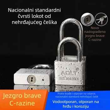 Lakat od nehrđajućeg čelika 304 za vanjsku upotrebu – vodootporan, otporan na hrđu i koroziju, zaštita od krađe i provale za kapije/vrata