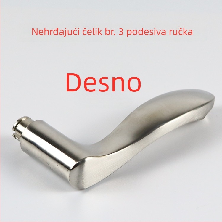 Nehrđajući čelična kvaka za protuprovalna vrata, pribor za bravu, ručica od cinkovog legura