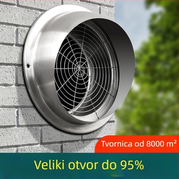 Nehrđajući čelični kapak za ventilaciju protiv ptica i glodavaca, svjež zrak