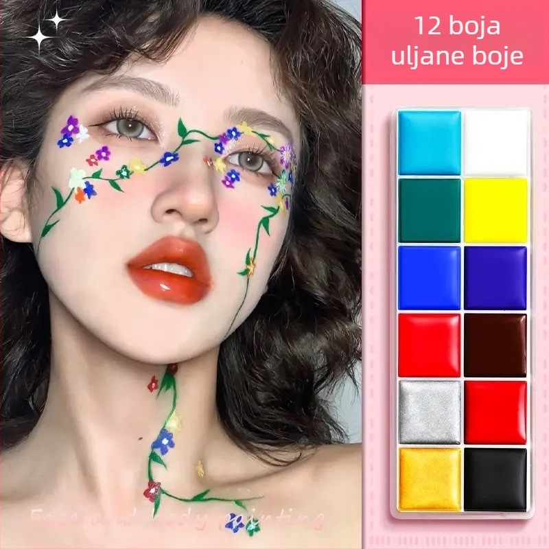 20 boja uljnog make-upa za lice za scenijski makeup, pogodno za Halloween i Božić