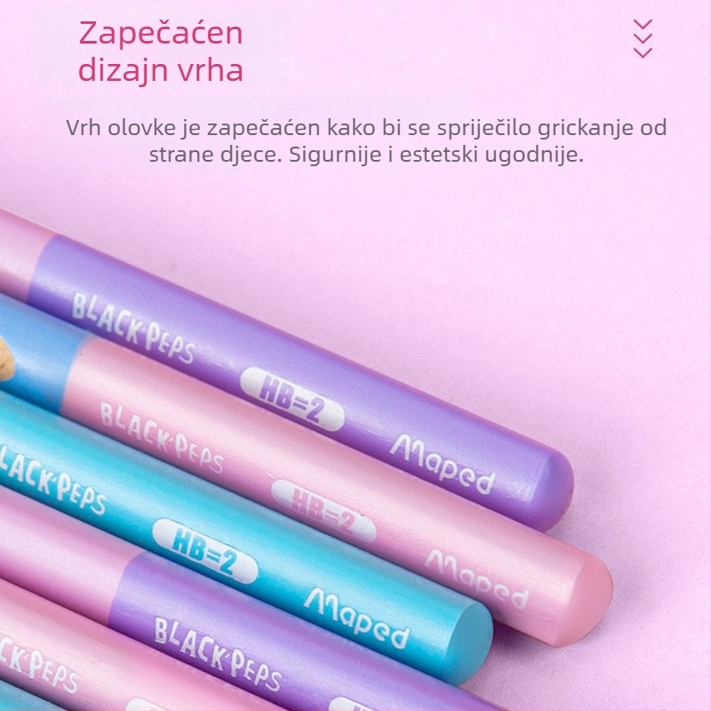 Maped olovka s trokutastim gripom HB/2B za učenike – vježba pisanja