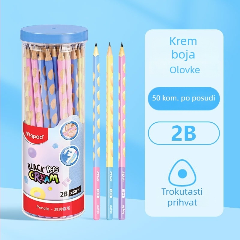 Maped olovka s trokutastim gripom HB/2B za učenike – vježba pisanja