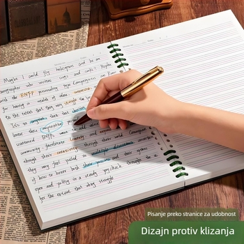 Engleska bilježnica s uklonjivim listovima, B5, debeli format, za gimnaziju i sveučilište, bilježnica za greške