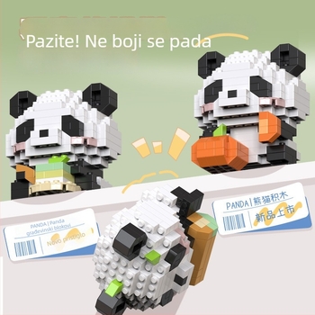 LEGO-kompatibilan set građevnih blokova s Panda National Treasure crtani lik, ABS plastika, 100–200 komada
