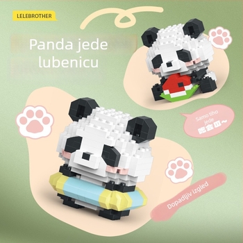 LEGO-kompatibilan set građevnih blokova s Panda National Treasure crtani lik, ABS plastika, 100–200 komada