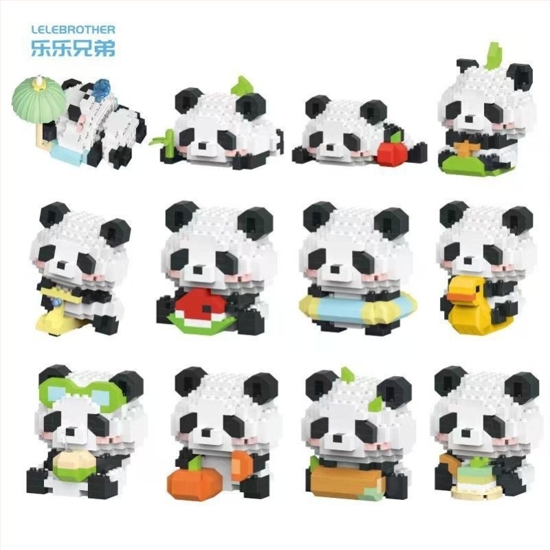 LEGO-kompatibilan set građevnih blokova s Panda National Treasure crtani lik, ABS plastika, 100–200 komada