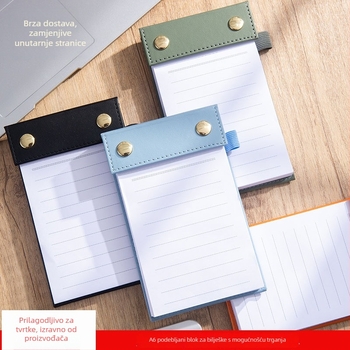 A6 prijenosna debela bilježnica s odvojivim ljepljivim bilješkama i zamjenjivim papirom, mali notes