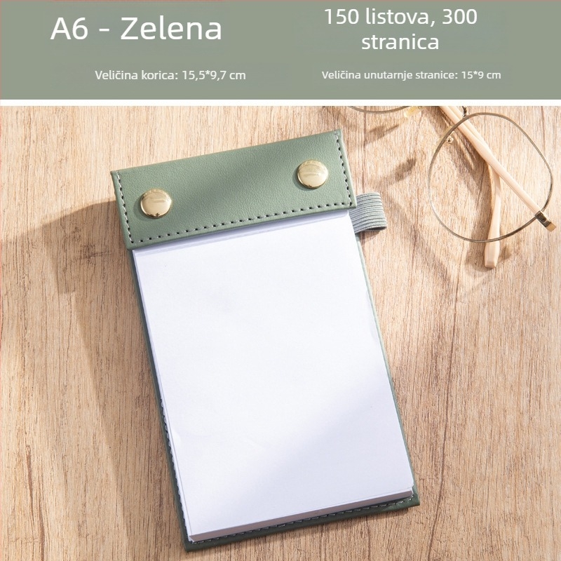 A6 prijenosna debela bilježnica s odvojivim ljepljivim bilješkama i zamjenjivim papirom, mali notes