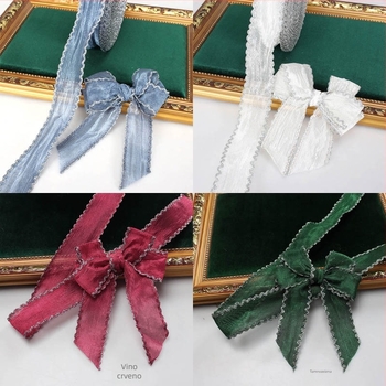 4 cm valovita čipkasta mrežasta vrpca za odjeću – ručna izrada, DIY Lolita mašna