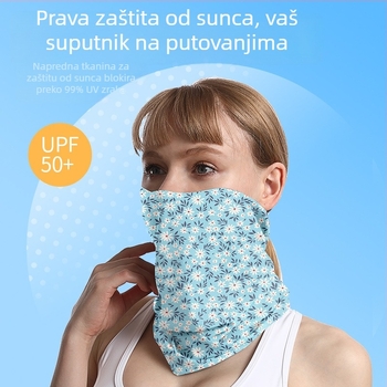 Integrirana kapa i šal za ljetnu zaštitu od sunca, šal za lice i vrat za vožnju biciklom