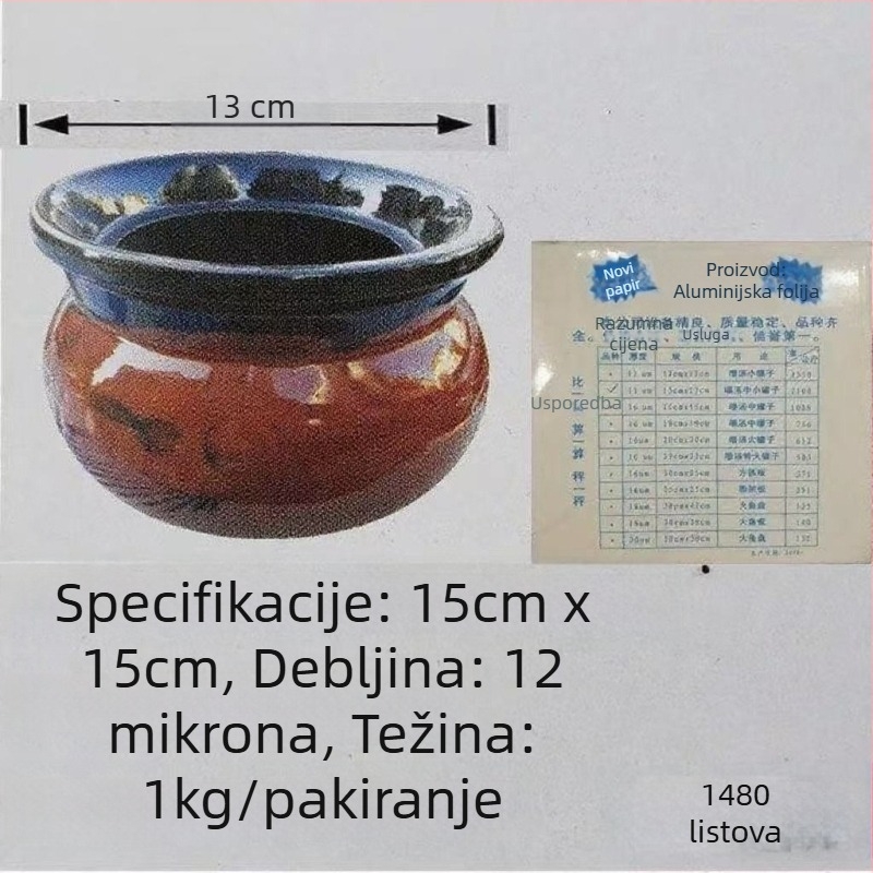 Aluminijske folijske ploče za kuhanje – za juhe u sporiču, roštilj, zračne friteze, čaj s mlijekom i kavom