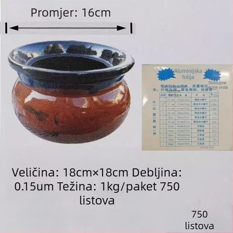 Aluminijske folijske ploče za kuhanje – za juhe u sporiču, roštilj, zračne friteze, čaj s mlijekom i kavom