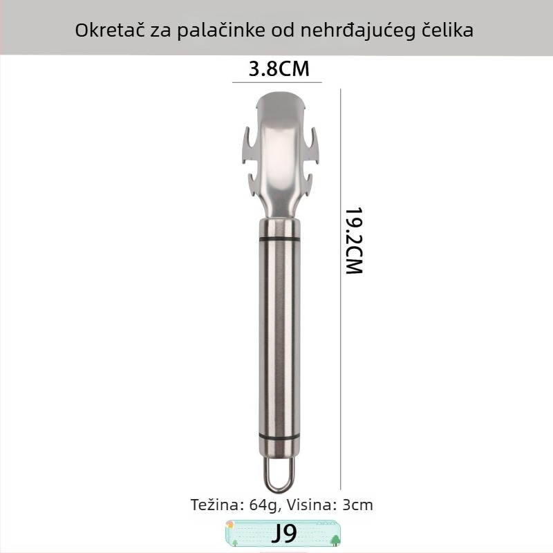 Set kuhinjskih alata od nehrđajućeg čelika, odvajač jaja, sito za brašno, mali alati, rezač pizze, četkica za ulje, cjedilo za ulje i set cjedila