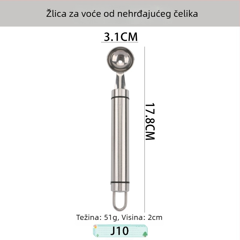 Set kuhinjskih alata od nehrđajućeg čelika, odvajač jaja, sito za brašno, mali alati, rezač pizze, četkica za ulje, cjedilo za ulje i set cjedila