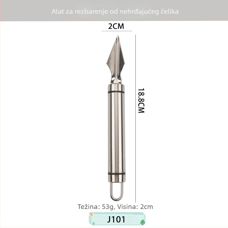 Set kuhinjskih alata od nehrđajućeg čelika, odvajač jaja, sito za brašno, mali alati, rezač pizze, četkica za ulje, cjedilo za ulje i set cjedila