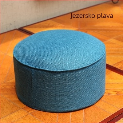 Uklonjiv laneni jastuk za tatami na podu, s povećanim visinom i debelim jastučićem za sjedenje; platnena mata za stol za kavu, balkon i kut prozora