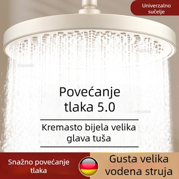 Krem bijela tuš glava s jednom mlaznicom, za kućnu upotrebu