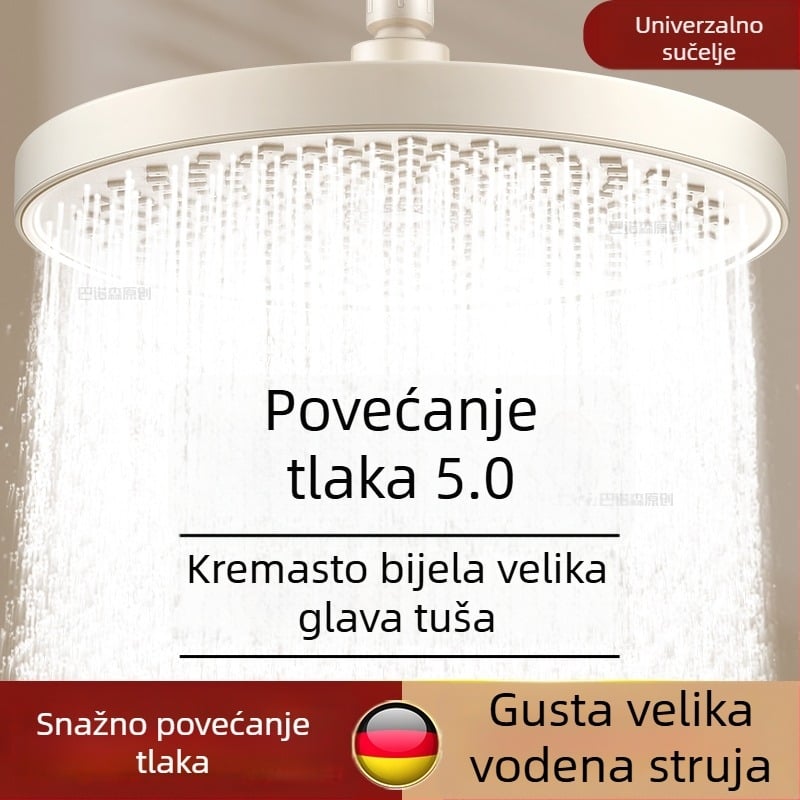 Krem bijela tuš glava s jednom mlaznicom, za kućnu upotrebu