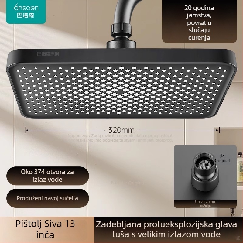 Krem bijela tuš glava s jednom mlaznicom, za kućnu upotrebu