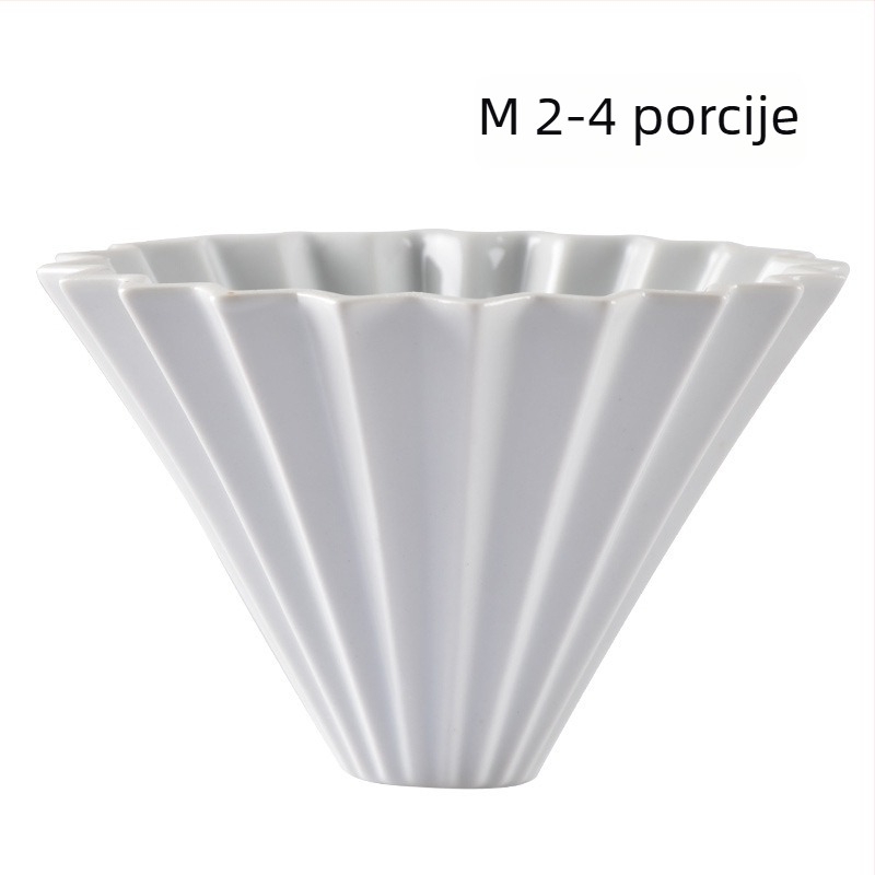 Origami keramički filtr za kavu s bazom – prenosni drip filtr za pripremu kave