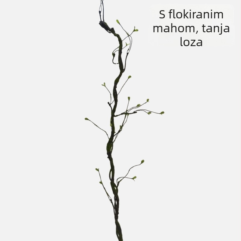 Umjetni pothos listovi na savitljivim ratanskim stabljikama za DIY dekoraciju zida, duljine 1,75 m