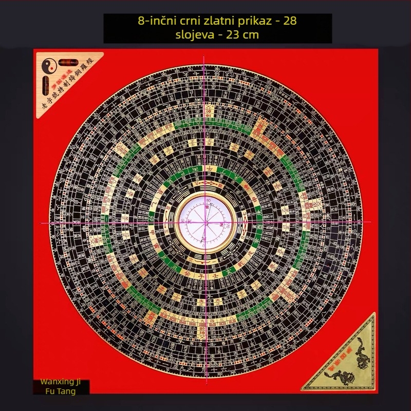 Ručno rezbareni bakreni kompas, 2–10 inča, visoko precizan integrirani kompas