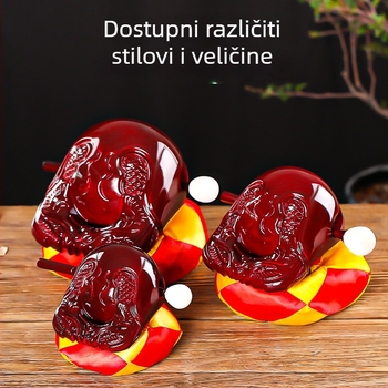 Set od masivnog drveta – drvena riba za kućni hram, udarni instrument od kamfornog drveta i ukrasna drvena rezba
