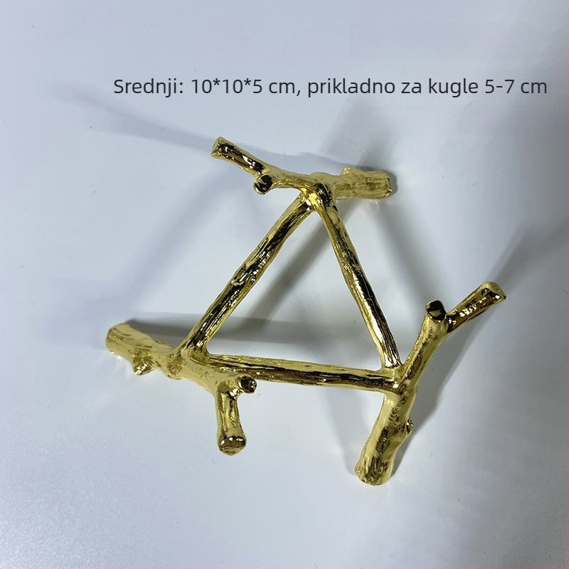 Metalni trokutasti stalak za kristalnu kuglu