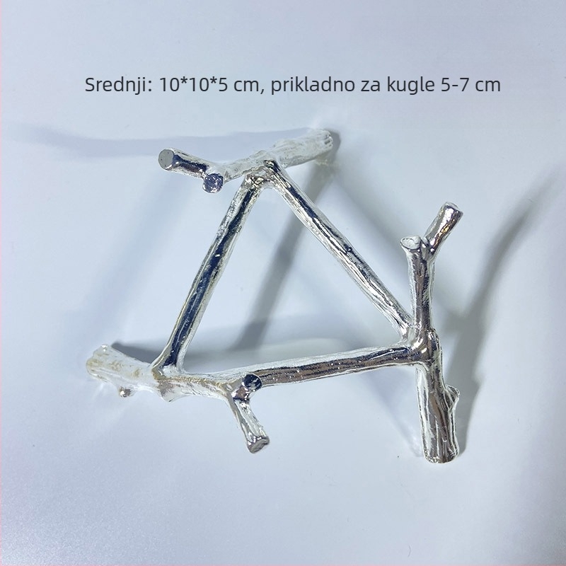Metalni trokutasti stalak za kristalnu kuglu