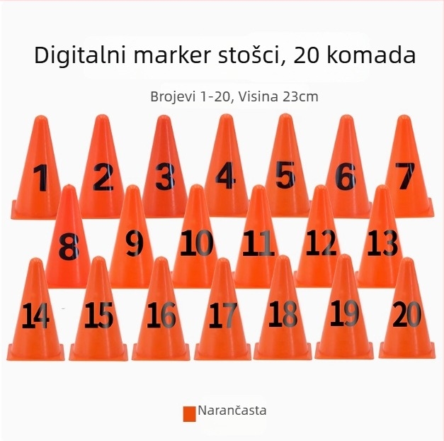 23 cm digitalna orientacijska podloga s slovima, protuklizna za trening nogometa u vrtiću i senzorna integracija s preprekama