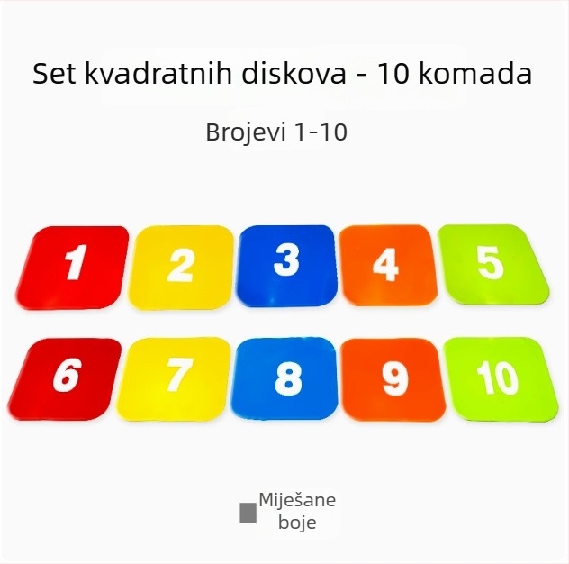 23 cm digitalna orientacijska podloga s slovima, protuklizna za trening nogometa u vrtiću i senzorna integracija s preprekama