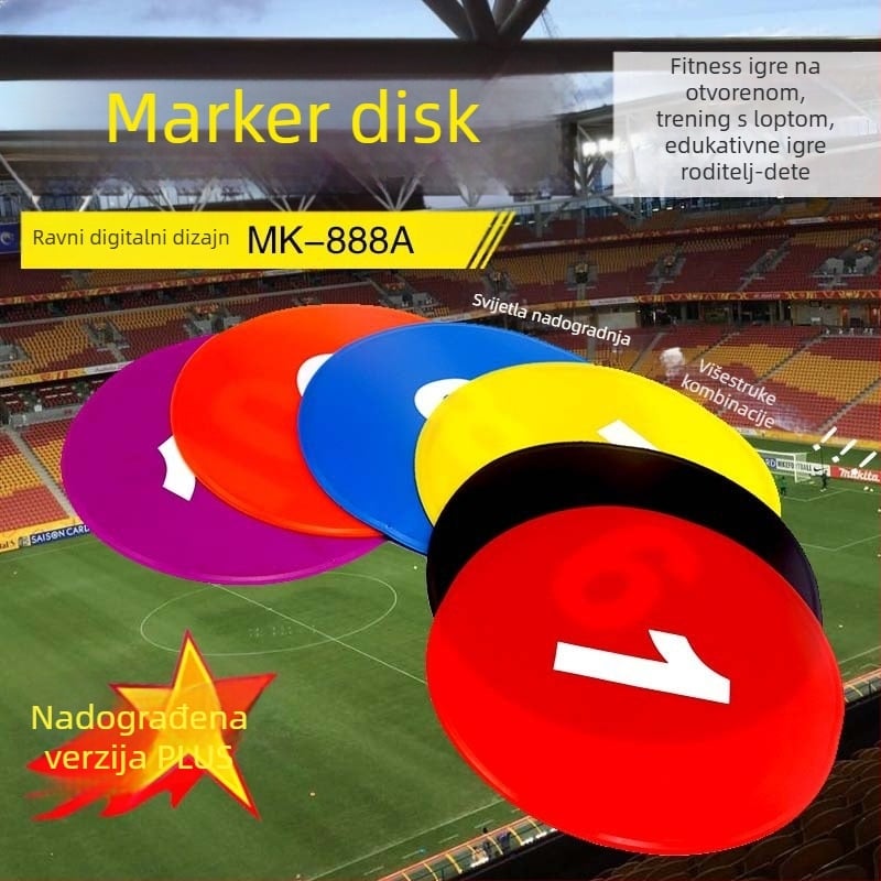 23 cm digitalna orientacijska podloga s slovima, protuklizna za trening nogometa u vrtiću i senzorna integracija s preprekama