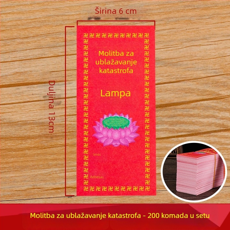 Obojeni papir za lampu za budističke darove i zasluge, lotosova lampa, ritualni pribor
