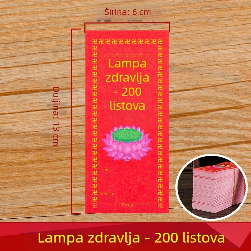 Obojeni papir za lampu za budističke darove i zasluge, lotosova lampa, ritualni pribor