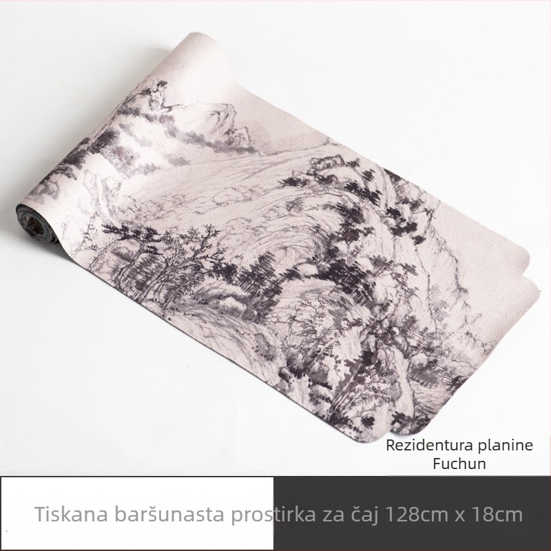 Podmetač za čaj od jelenskog velura, vodootporan, kineski Zen stil, retro dizajn