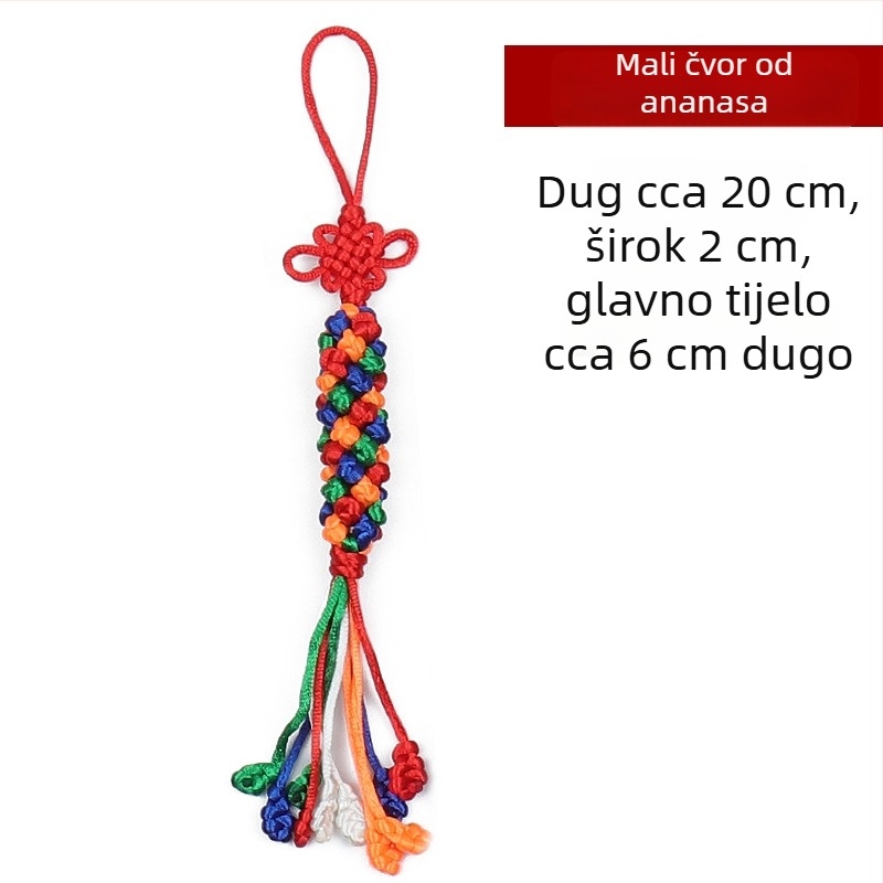 Viseći ukras za auto, ručno izrađeni dijamantni čvor, šareni okretni čvor, povoljan kineski čvor